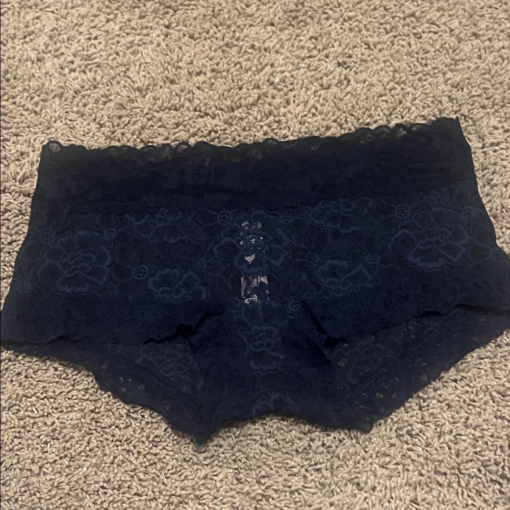 Shortie Navy Lace Panties Medium